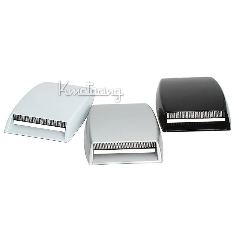 Black/white/silver air scoop flow vent decorative bonnet cover car hood sticker