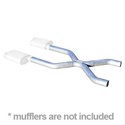 Pypes crossover pipe x-pipe stainless steel natural 3.5" diameter universal kit