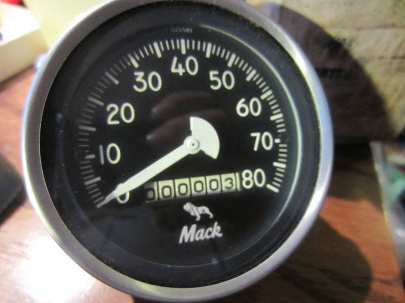Buy Vintage New NOS Mack Speedometer Truck Part w/Brackets 3 miles in