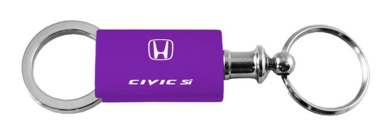 Honda civic si purple valet metal key chain ring tag key fob logo lanyard