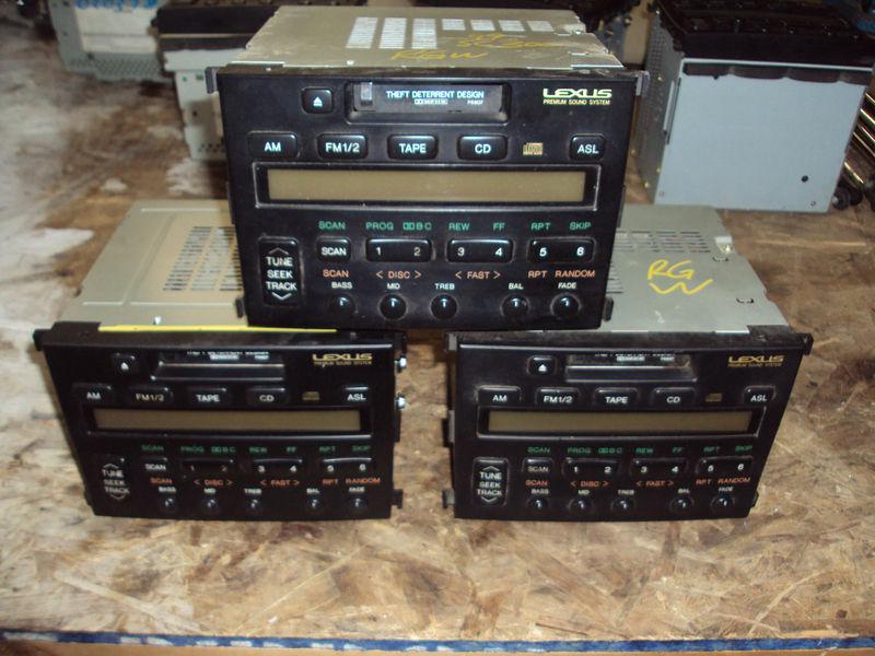 1992-2000 lexus sc300 sc400 am fm cassette radio cd player 86120-24350 oem