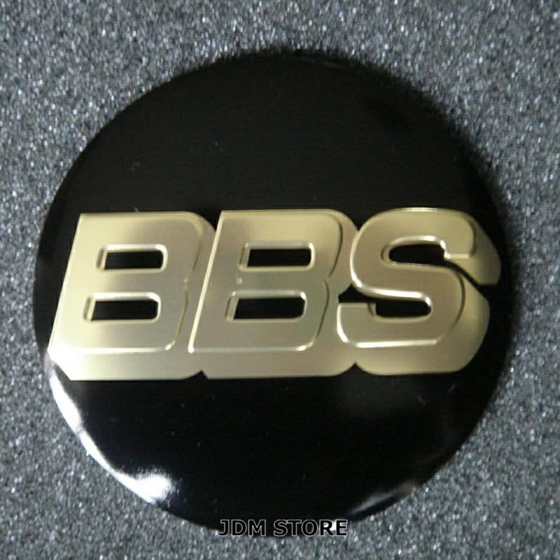 65mm black & gold wheel center sticker badge emblems 4pcs (fits: mazda 3 miata)