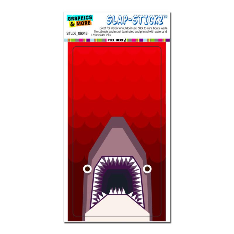 Geometric shark red - slap-stickz™ automotive car window locker bumper sticker