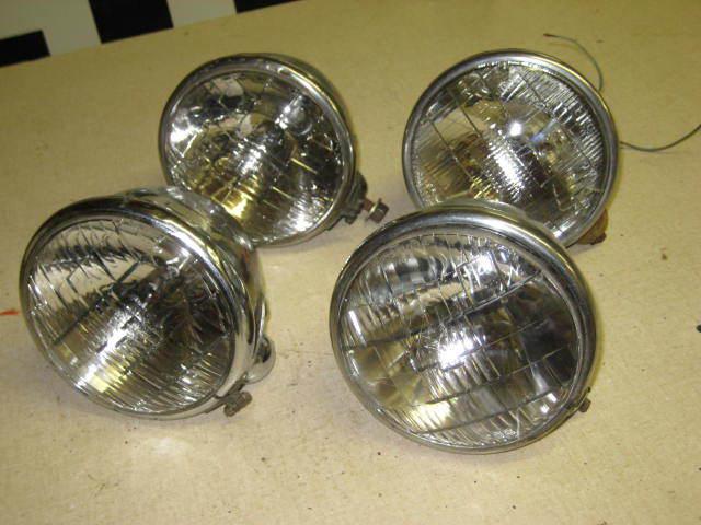 4 lot vintage fog king teleoptic light lamp copper brass car custom bike