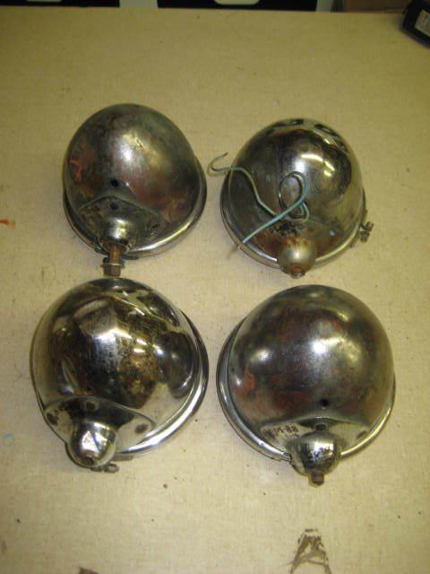 4 LOT Vintage FOG KING TELEOPTIC Light Lamp Copper Brass Car Custom Bike, US $179.95, image 4