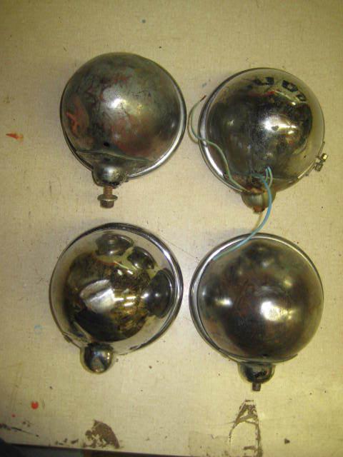 4 LOT Vintage FOG KING TELEOPTIC Light Lamp Copper Brass Car Custom Bike, US $179.95, image 5
