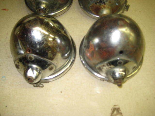 4 LOT Vintage FOG KING TELEOPTIC Light Lamp Copper Brass Car Custom Bike, US $179.95, image 6