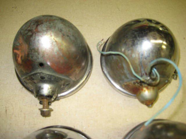 4 LOT Vintage FOG KING TELEOPTIC Light Lamp Copper Brass Car Custom Bike, US $179.95, image 7