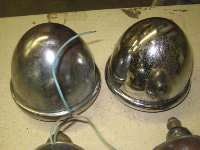 4 LOT Vintage FOG KING TELEOPTIC Light Lamp Copper Brass Car Custom Bike, US $179.95, image 8