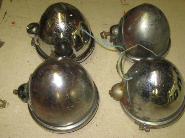4 LOT Vintage FOG KING TELEOPTIC Light Lamp Copper Brass Car Custom Bike, US $179.95, image 10