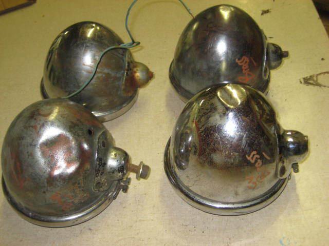 4 LOT Vintage FOG KING TELEOPTIC Light Lamp Copper Brass Car Custom Bike, US $179.95, image 11