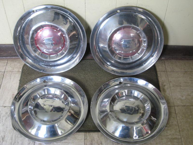 Purchase 1954 Mercury Hub Caps 15" Set of 4 Merc 54 Wheel Covers in Gardiner, New York, US, for