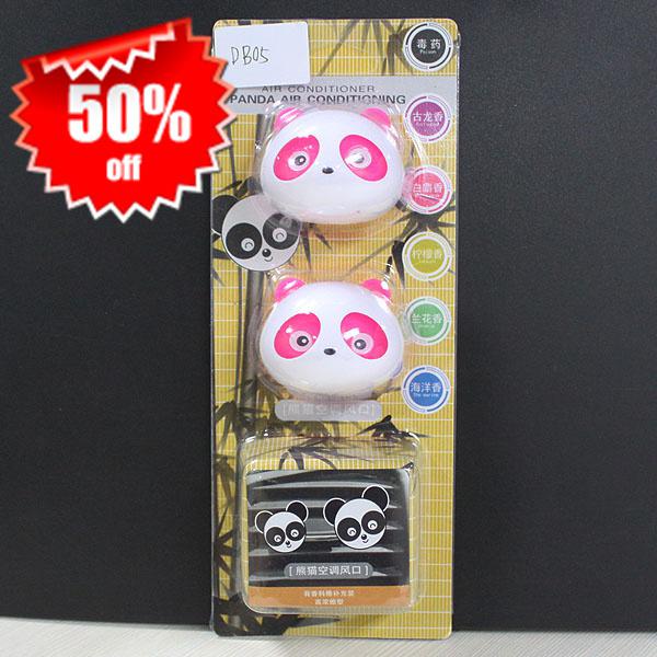 2pcs hot sale new lovely panda air freshener perfume diffuser for auto car