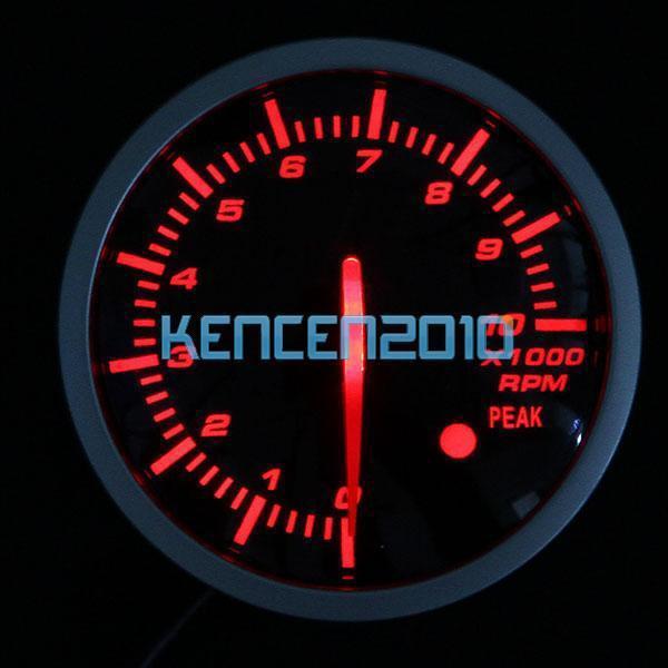 Tachometer autometer light with gauge black face rpm high performance led 