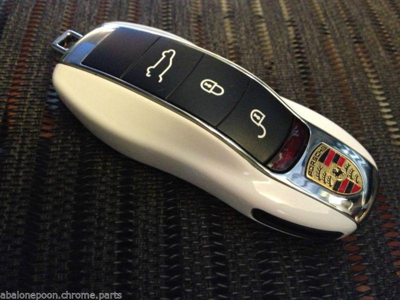 GLOSSY WHITE PAINTED CAR FOB REMOTE KEY CASE CASING HOUSING COVER REPLACEMENT, US $34.99, image 2