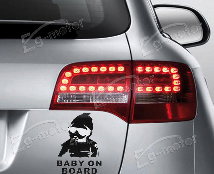 Baby on board custom car truck vinyl decal sticker for window decor truck black