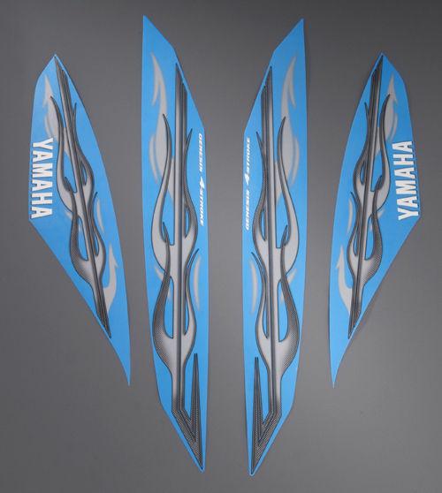 Yamaha decal kit silver flame 06-10 apex 09-13 rs vector sled trail