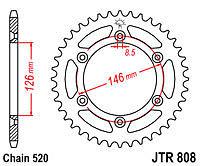 Jt rear sprocket: suzuki drz 400 s sm e drz400 2000-2011 39t