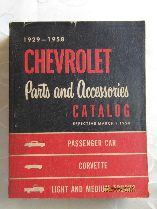 Purchase 1929 1958 Chevrolet Parts & Accessories Catalog in Morris, Illinois, US, for US 75.00
