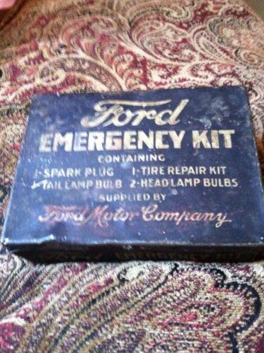 Antique model t ford emergency kit tin box
