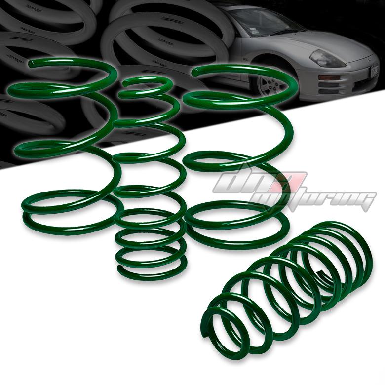 Eclipse 00-05 2"drop suspension green lowering spring/springs 280f/230r(lb) race