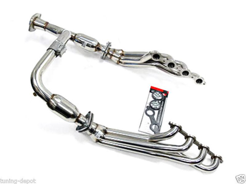 Obx catted header 07 08 chevy pick-up suv 1500 tahoe yukon suburban 6.2l 2/4-wd