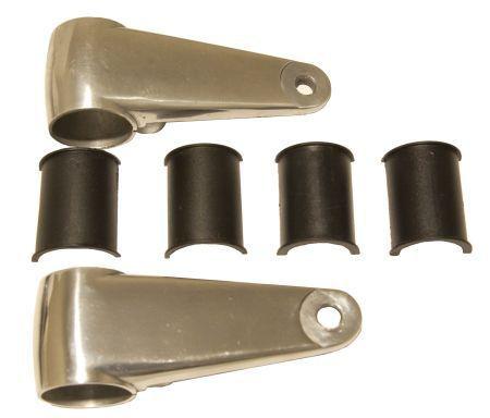 Motorcycle polished universal headlamp brackets + shims usa shipping included