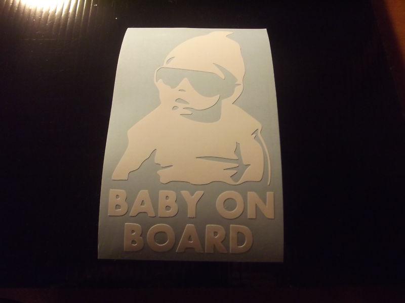 Baby on board carlos vinyl window decal sticker (funny)