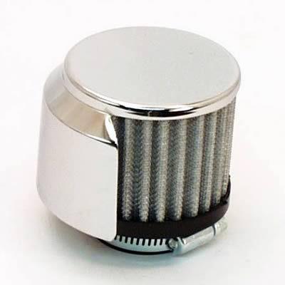Canton valve cover breather clamp-on round shielded steel chrome plain 65-510