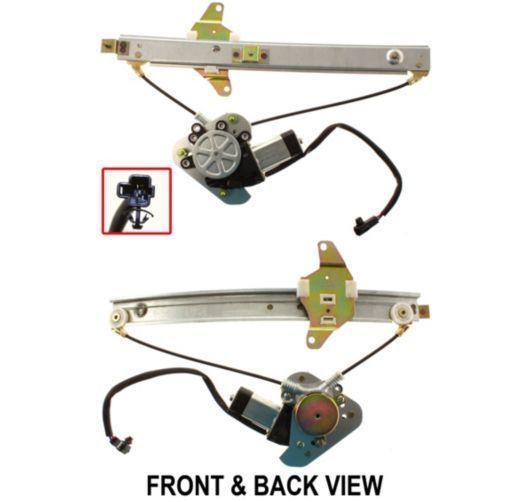 New window regulator glass rear passenger right side with motor power rh hand