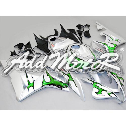 Injection molded fit 2007 2008 cbr600rr 07 08 green flames fairing 67n18