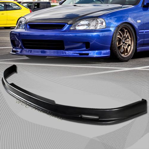 For 1996-1998 honda civic mug-en style polyurethane black front bumper lip wing