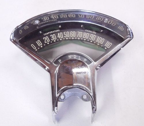1955 1956 chevy automatic speedometer bezel, lens, auto indicator &amp; housing - #3
