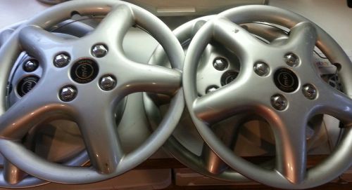 14&#034; silver hub cap wheel plastic rim covers - quantity 4    kt-870 14