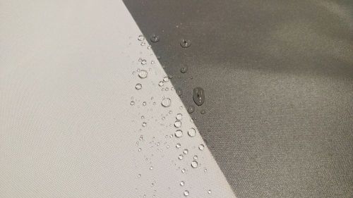 Light gray coated outdoor marine canvas awning boat fabric polyester 60"w dwr