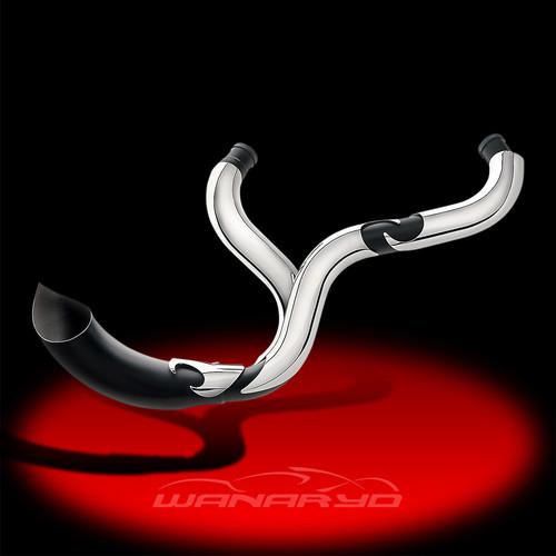 Purchase Baffled Phantom Pipe Exhaust System, Black for 19862006