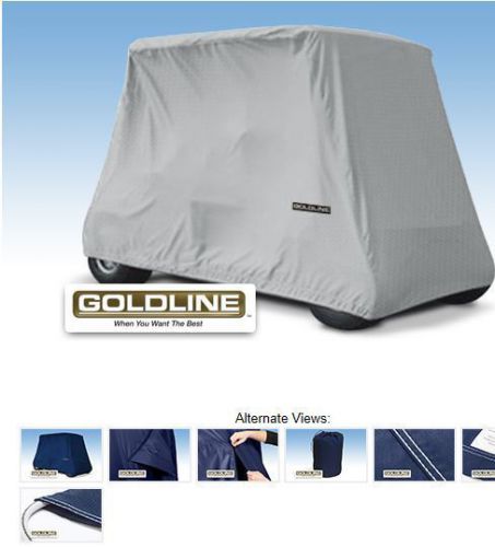 Goldline premium 4 person passenger golf car cart storage cover, silver/gray
