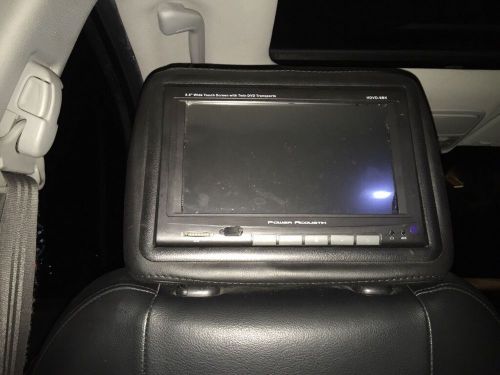 Used set of 2 power acoustik hdvd dual 8.8"dvd side load headrest monitors black