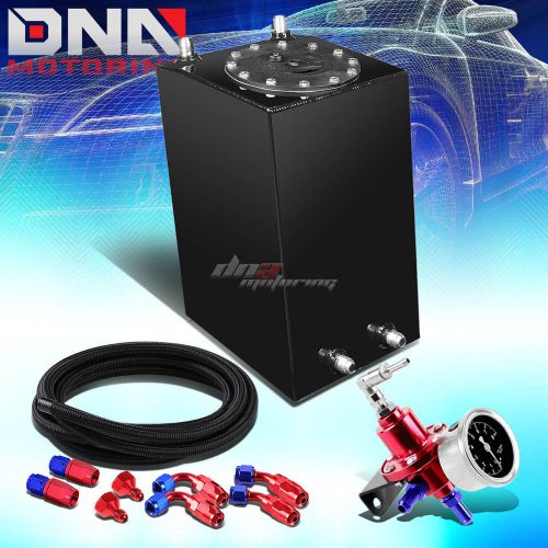 3 gallon polished coated fuel oil tank+cap+line kit+pressure regulator blue