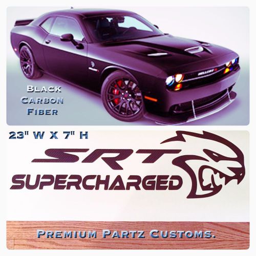 Dodge hellcat supercharged mopar srt big body window decal new carbon fiber usa