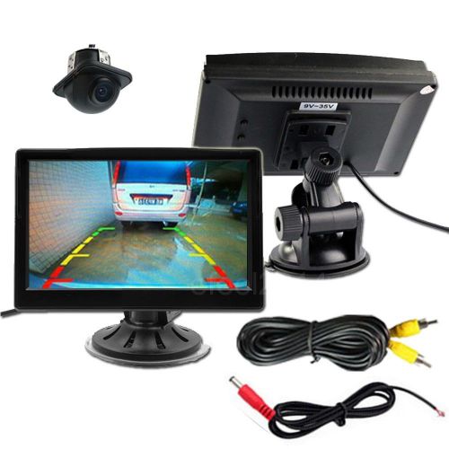 5&#034; car tft lcd  rearview monitor + night vision backup reverse parking camera