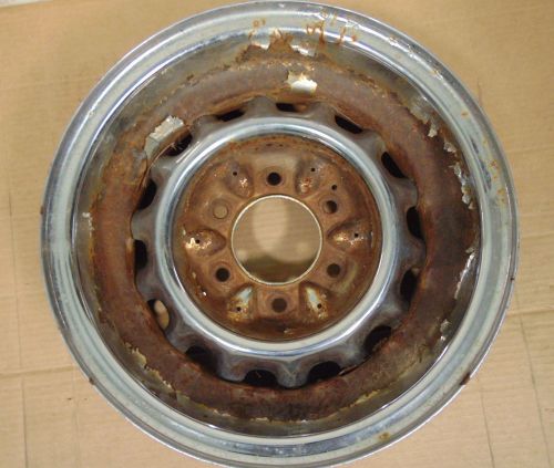 Chevrolet artillery wheel 15&#034; reversed rat rod 1940 1948 1946 1949 patina