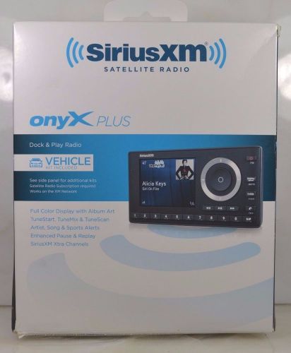 Brand new sealed sirius xm onyx plus satellite dock &amp; radio with car kit sxpl1v1