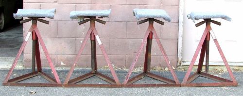 Set of 4 hostar motorboat stands / 29-45" / painted - used