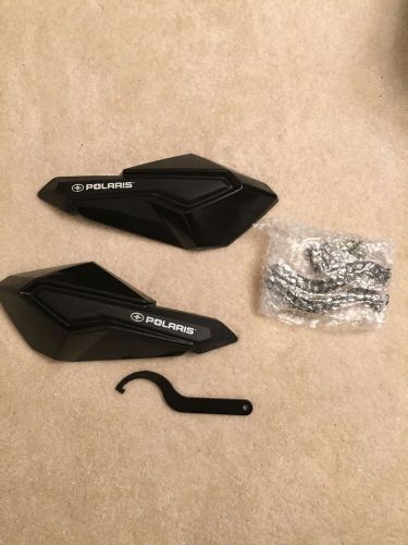 Polaris pro axys rmk rush switchback hand guards + mounts + install kit, black