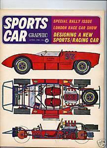 Sports car graphic april 1965 renault r-16  rally issue