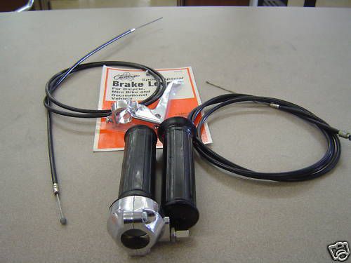 Cherry japan  minibike  grips and brake lever, 7/8" w/cables, mini bike