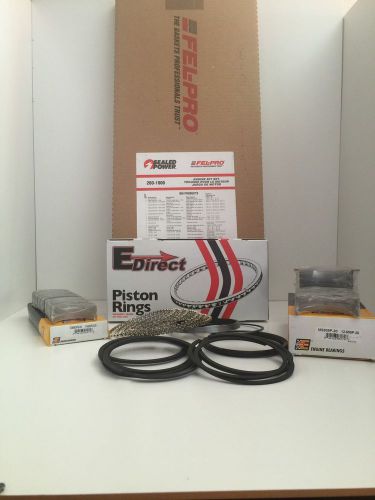 Sbc chevy 350 small block re-ring kit 4.000" rings bearings &amp; gaskets seals std