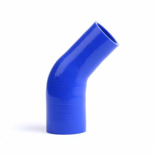 Blue 3" to 2.5" inch silicone 45 degree intercooler pipe reducer hose turbo