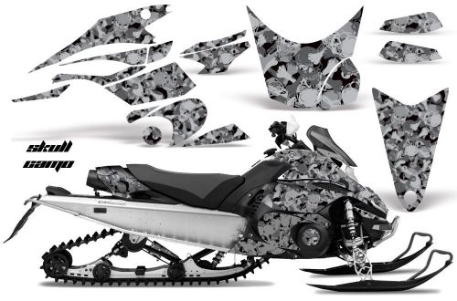 Amr racing snowmobile deco snow sled graphic kit wrap yamaha fx nytro skull camo